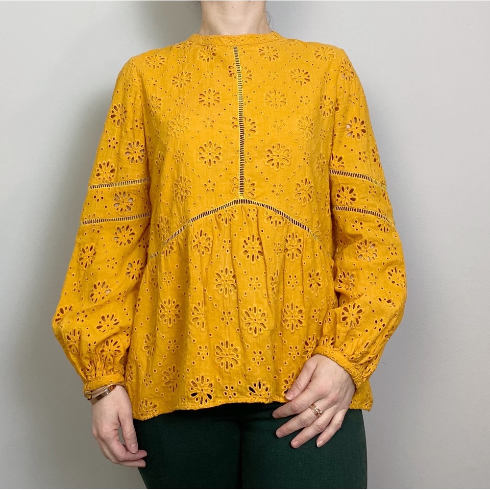 Crosby by Mollie Burch Megan Eyelet Long Sleeve Top